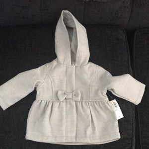 NWT Gray Peplum Coat